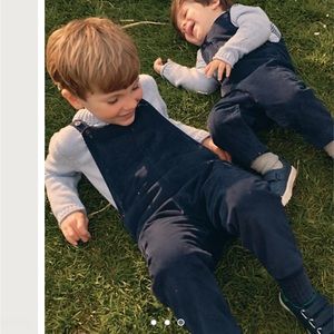 Boy’s Navy Blue Corduroy Overalls